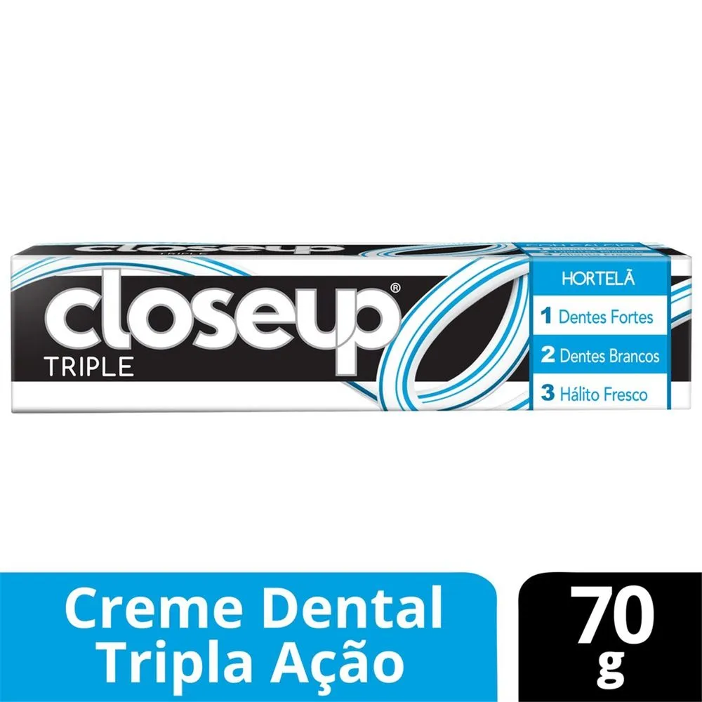 Creme Dental Closeup Tripla Proteção Sabor Hortelã 70g