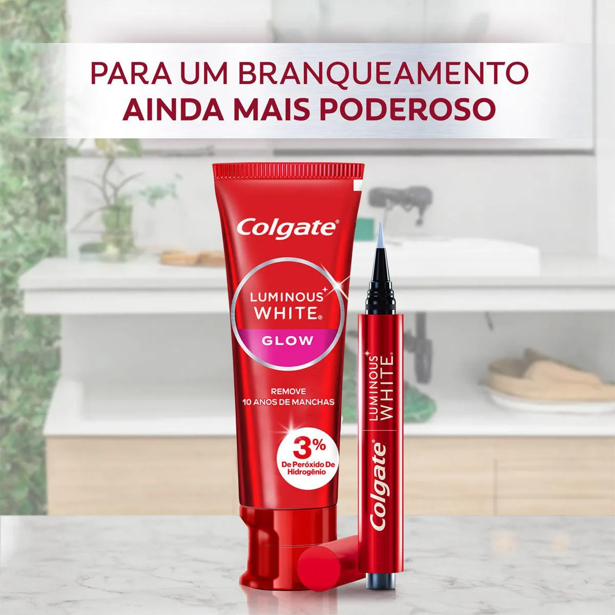 Creme Dental Colgate Luminous White Glow Clareador 70g — foto 4