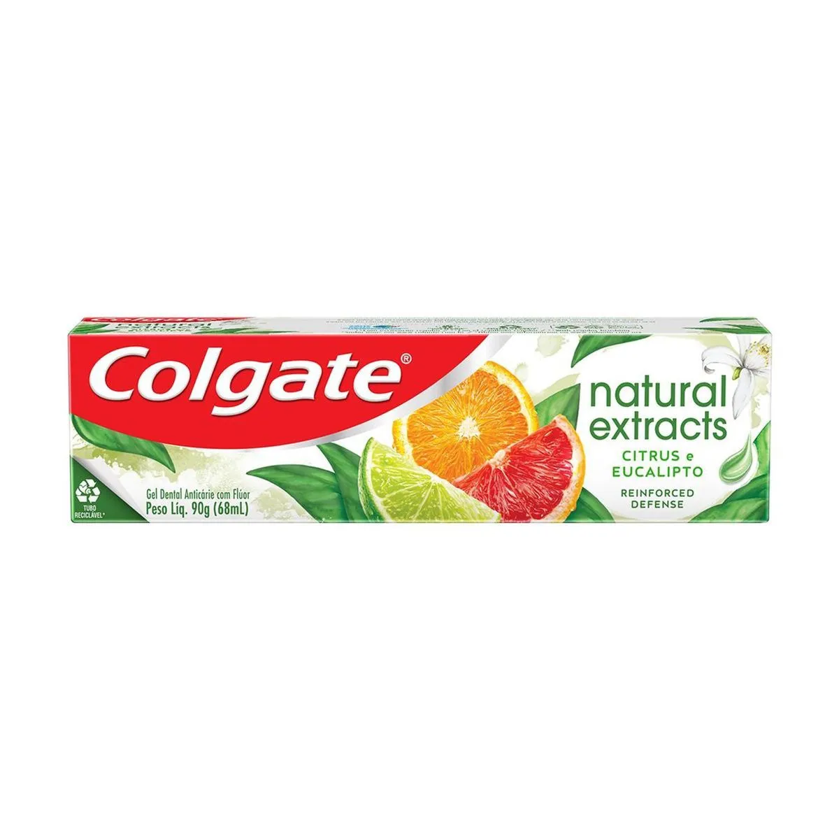 Creme Dental Colgate Natural Extracts Defesa Reforçada Sabor Citrus e Eucalipto 90g