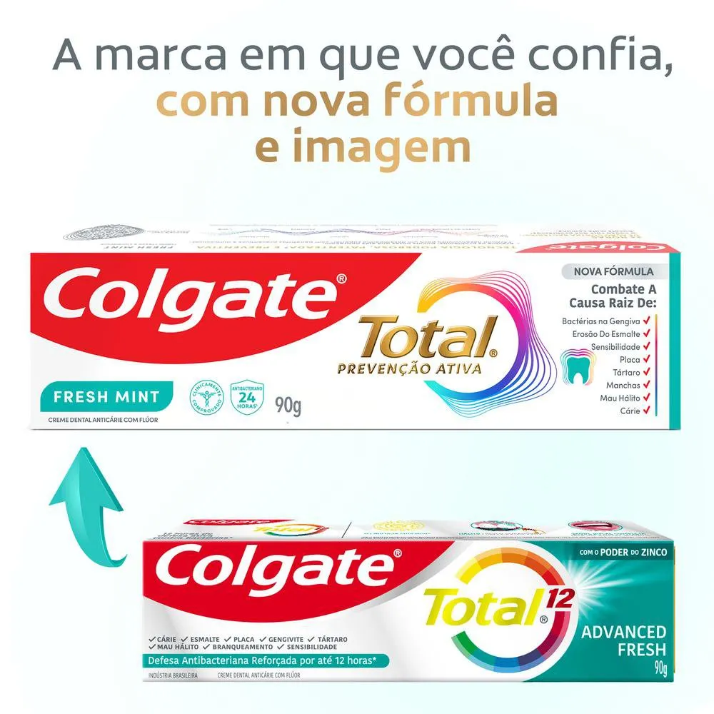 Creme Dental Colgate Prevenção Ativa Fresh Mint 90g — foto 2