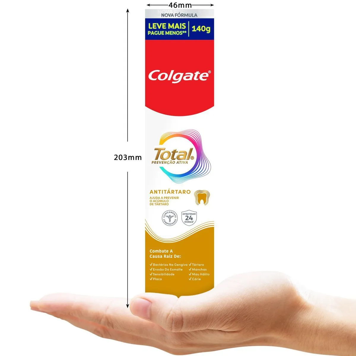 Creme Dental Colgate Total Prevenção Ativa Anti Tártaro 140g — foto 4