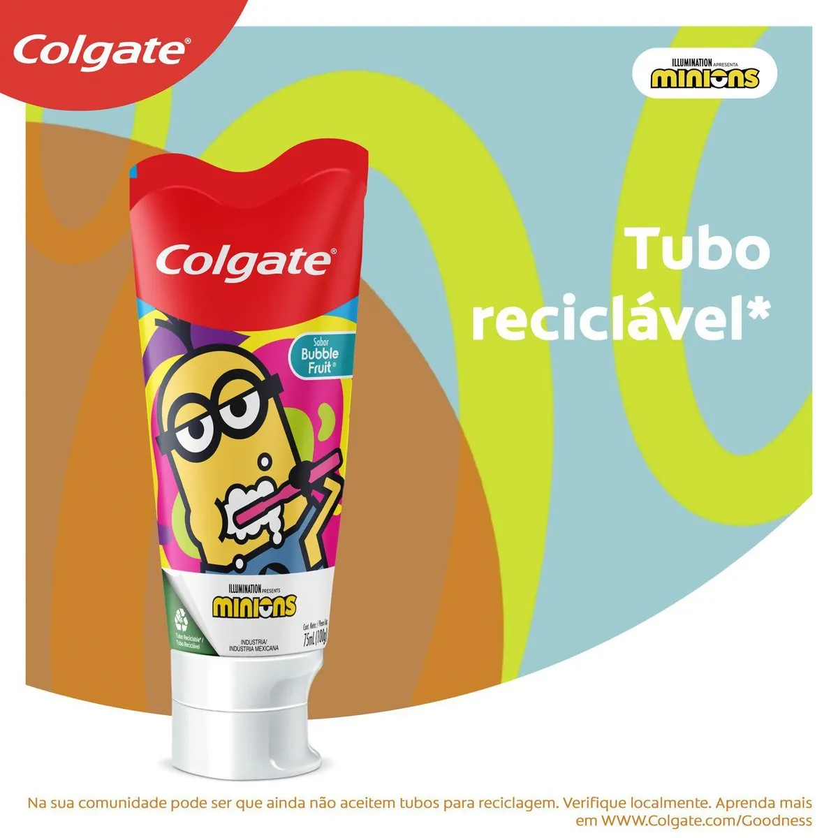 Creme Dental Infantil Colgate Smiles Minions Sabor Bubble Fruit 100g — foto 10