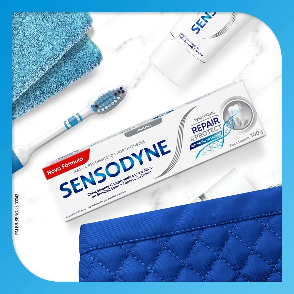Creme Dental Sensodyne Repair & Protect Whitening para Dentes Sensíveis 100g — foto 5