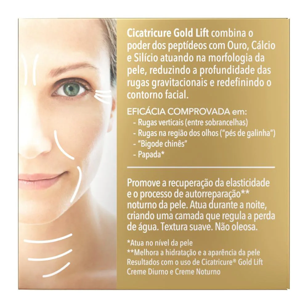 Creme Facial Cicatricure Gold Lift Noturno 50g — foto 3