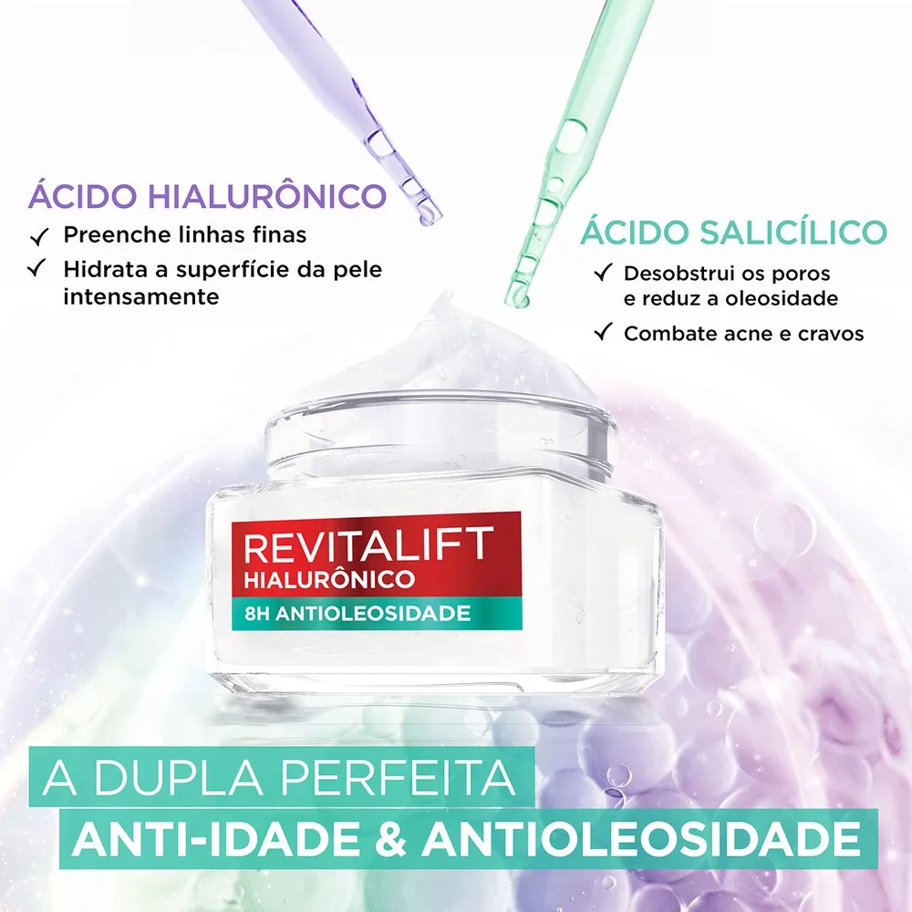 Creme Facial L'Oréal Paris Revitalift Hialurônico Antioleosidade 49g — foto 3