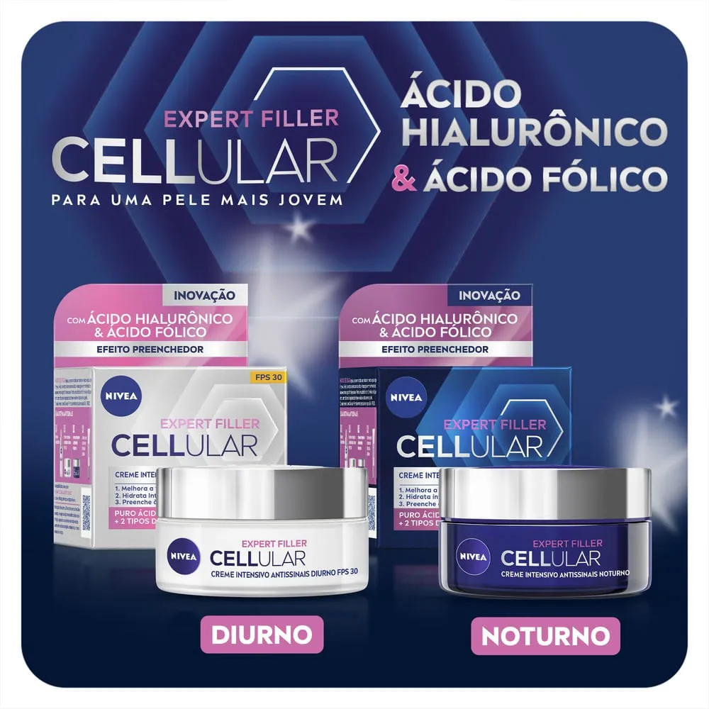 Creme Facial Nivea Cellular Expert Filler Antissinais Noturno 51g — foto 8