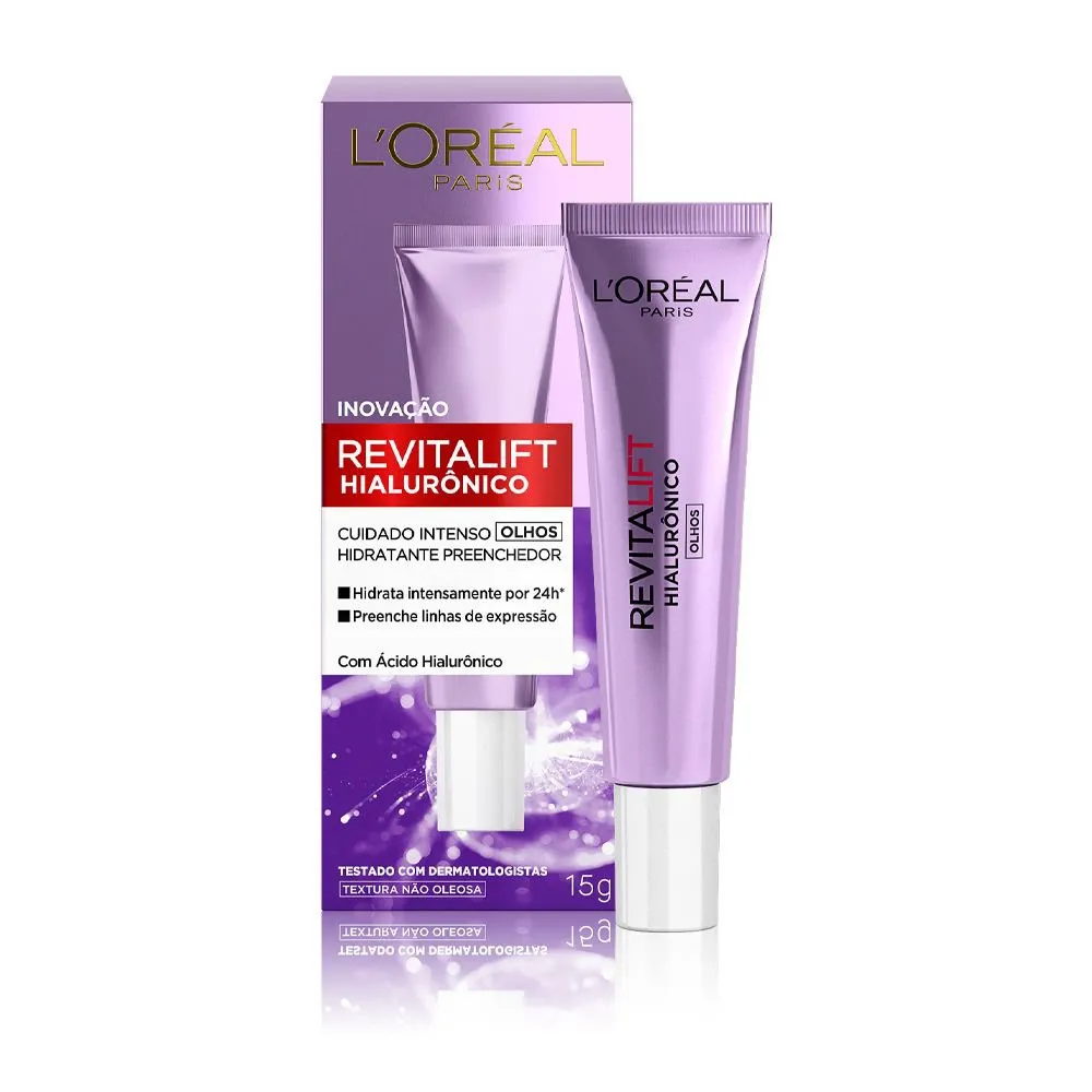 Creme para o Contorno dos Olhos L'Oréal Paris Revitalift Hialurônico Anti Idade 15ml
