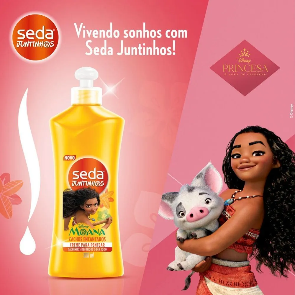 Creme para Pentear Infantil Seda Juntinhos Moana Cachos Encantados 300ml — foto 7