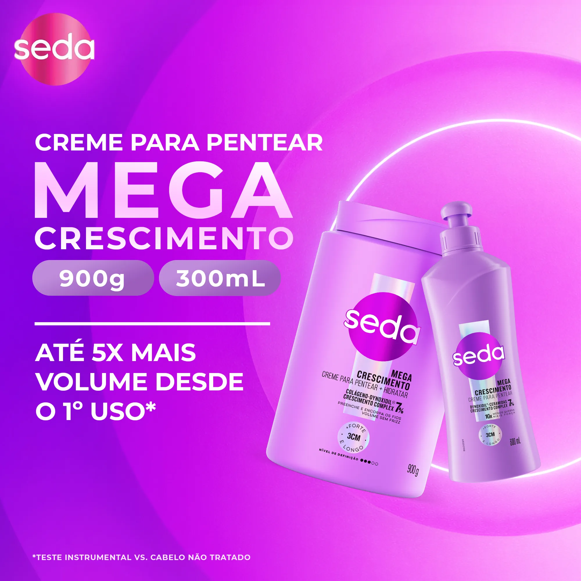 Creme Para Pentear Seda Mega Crescimento 900g — foto 5