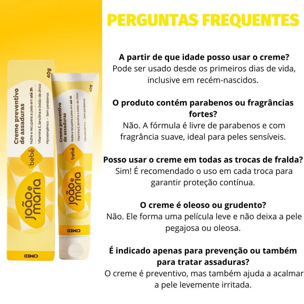 Creme Preventivo de Assaduras João e Maria 40g — foto 5