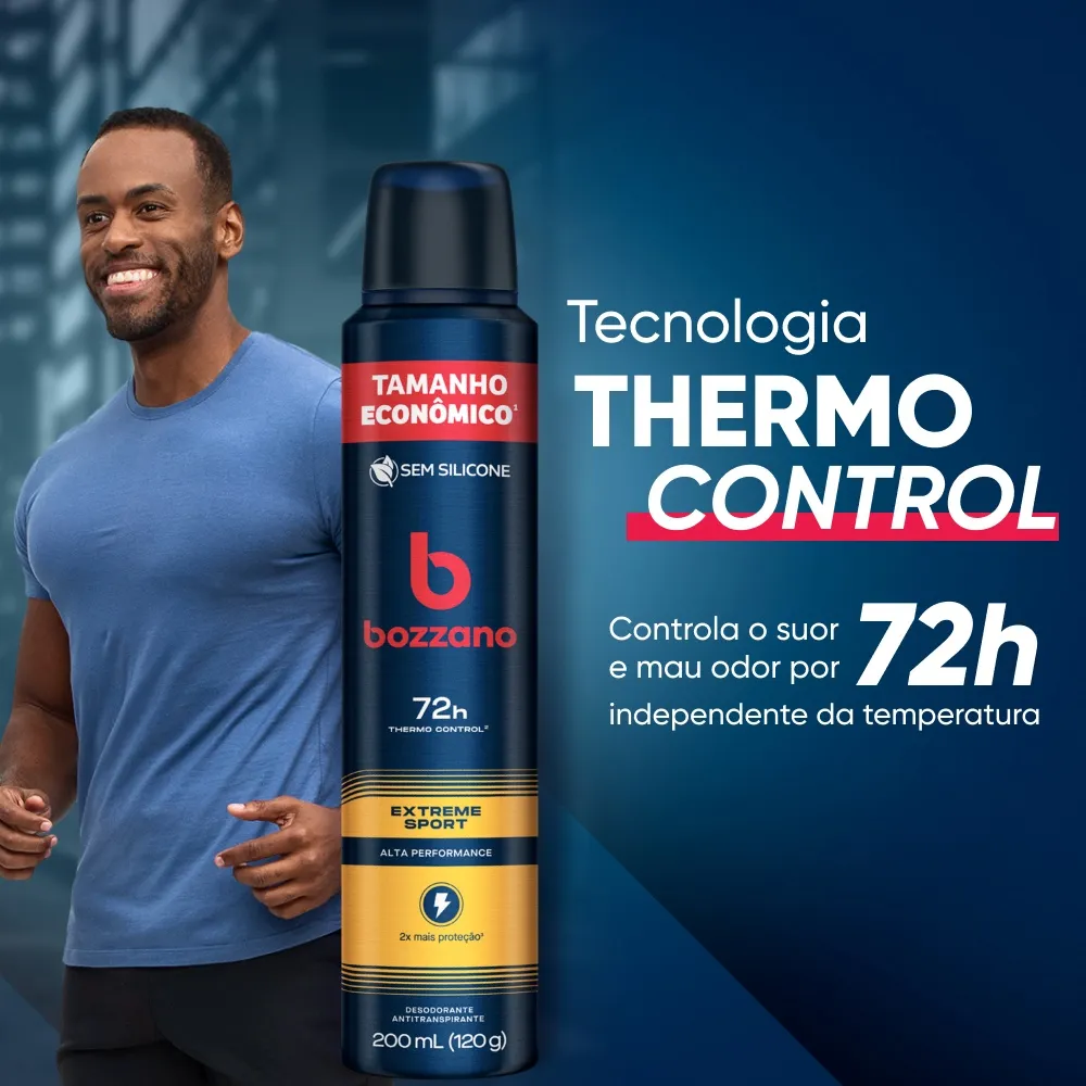 Desodorante Antitranspirante Bozzano Extreme Sport 72h Aerossol 200ml — foto 6