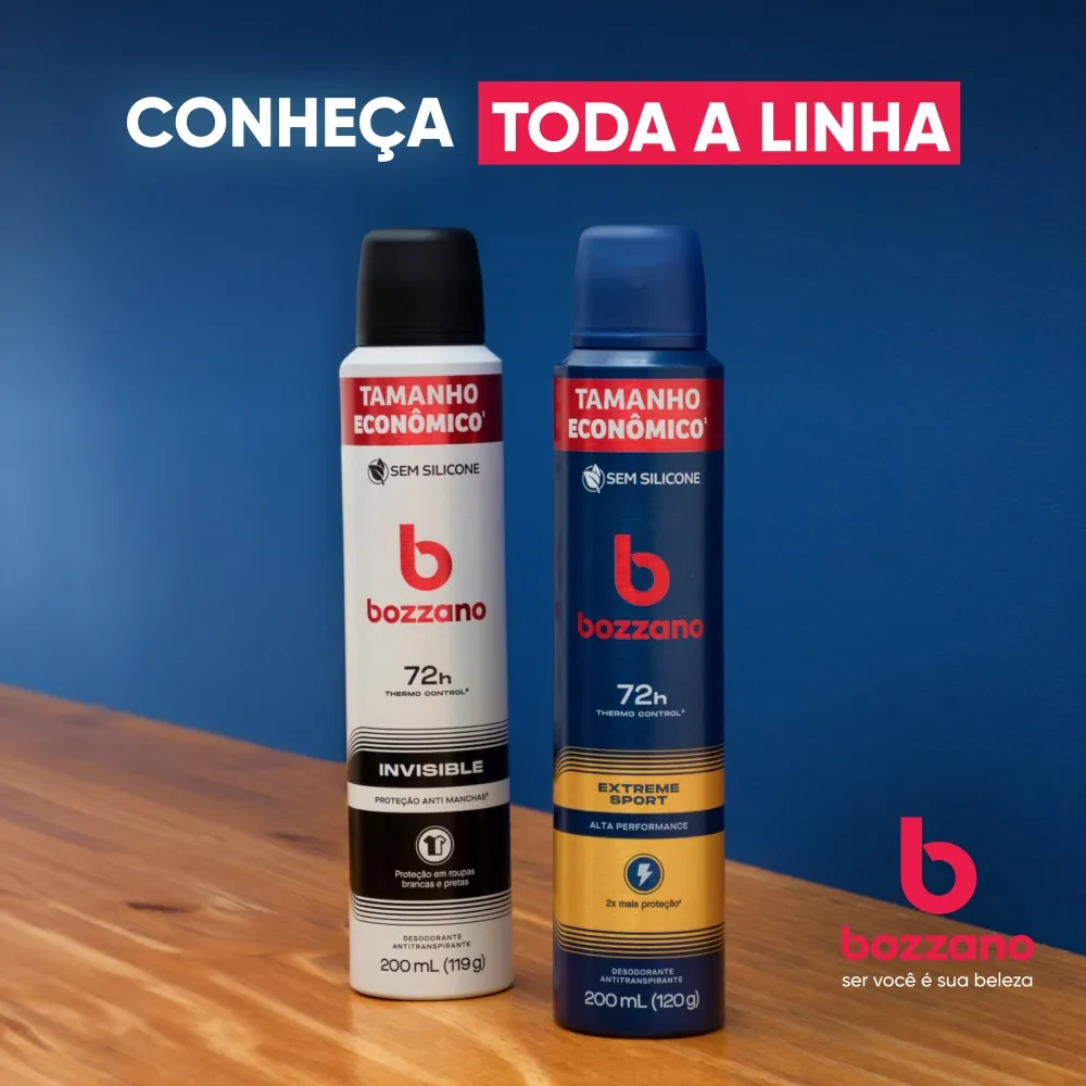 Desodorante Antitranspirante Bozzano Invisible 72h Aerossol 200ml — foto 9