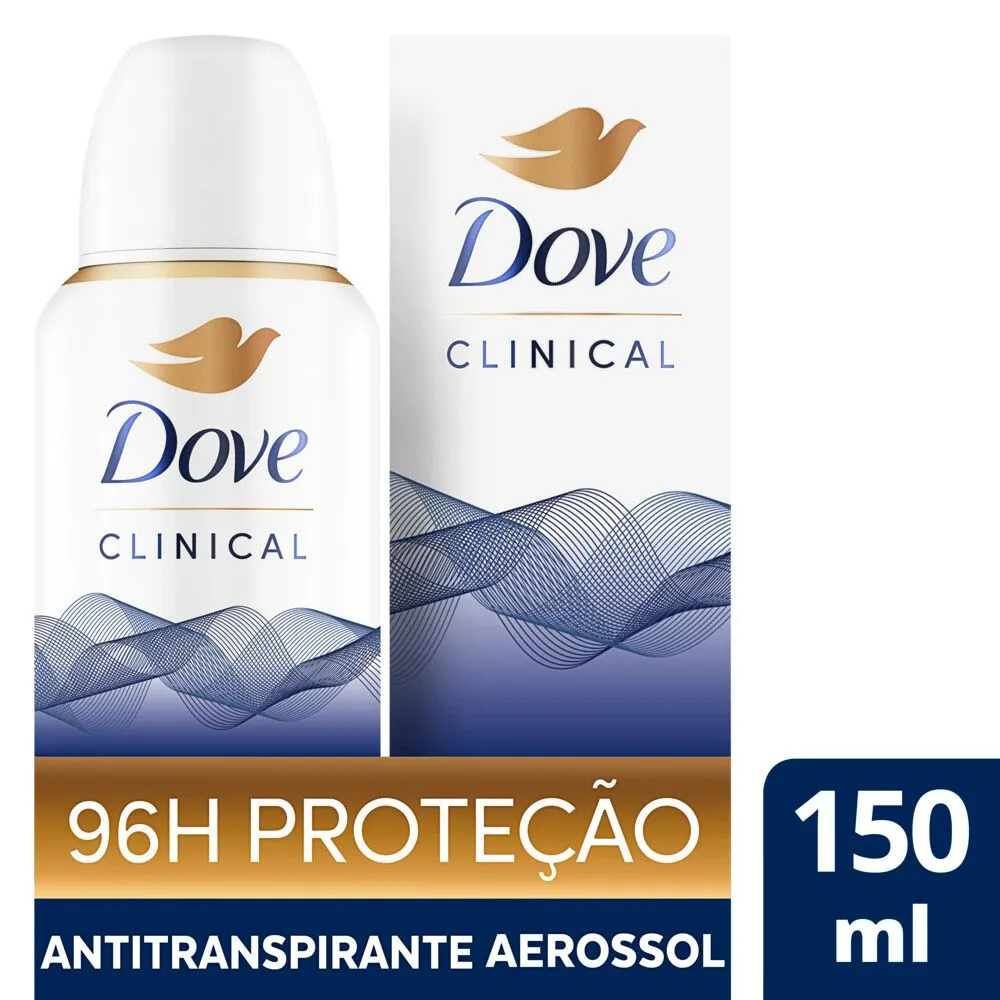 Desodorante Antitranspirante Dove Clinical Original Clean 96h Aerossol 150ml