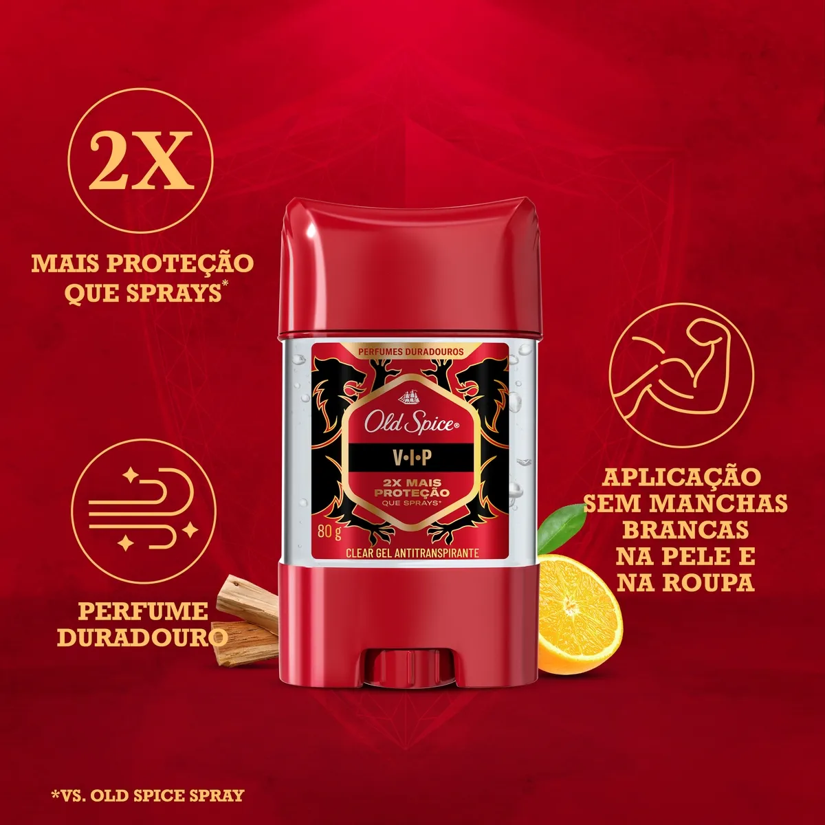 Desodorante Antitranspirante Gel Old Spice VIP 80g — foto 2
