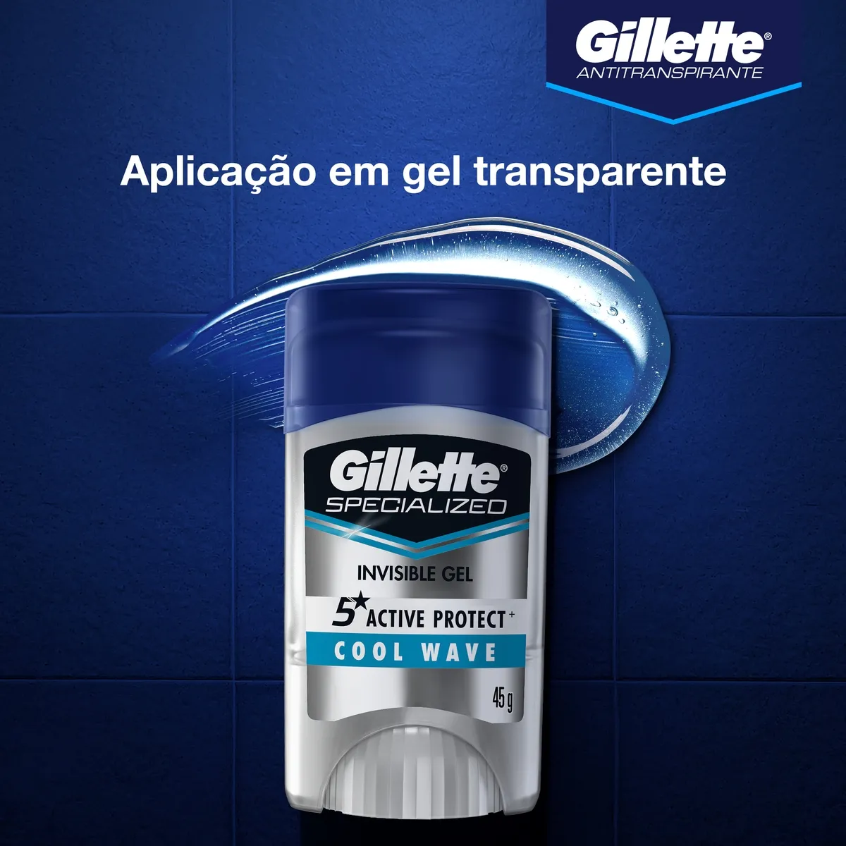 Desodorante Antitranspirante Gillette Specialized Cool Wave Gel Stick 45g — foto 5