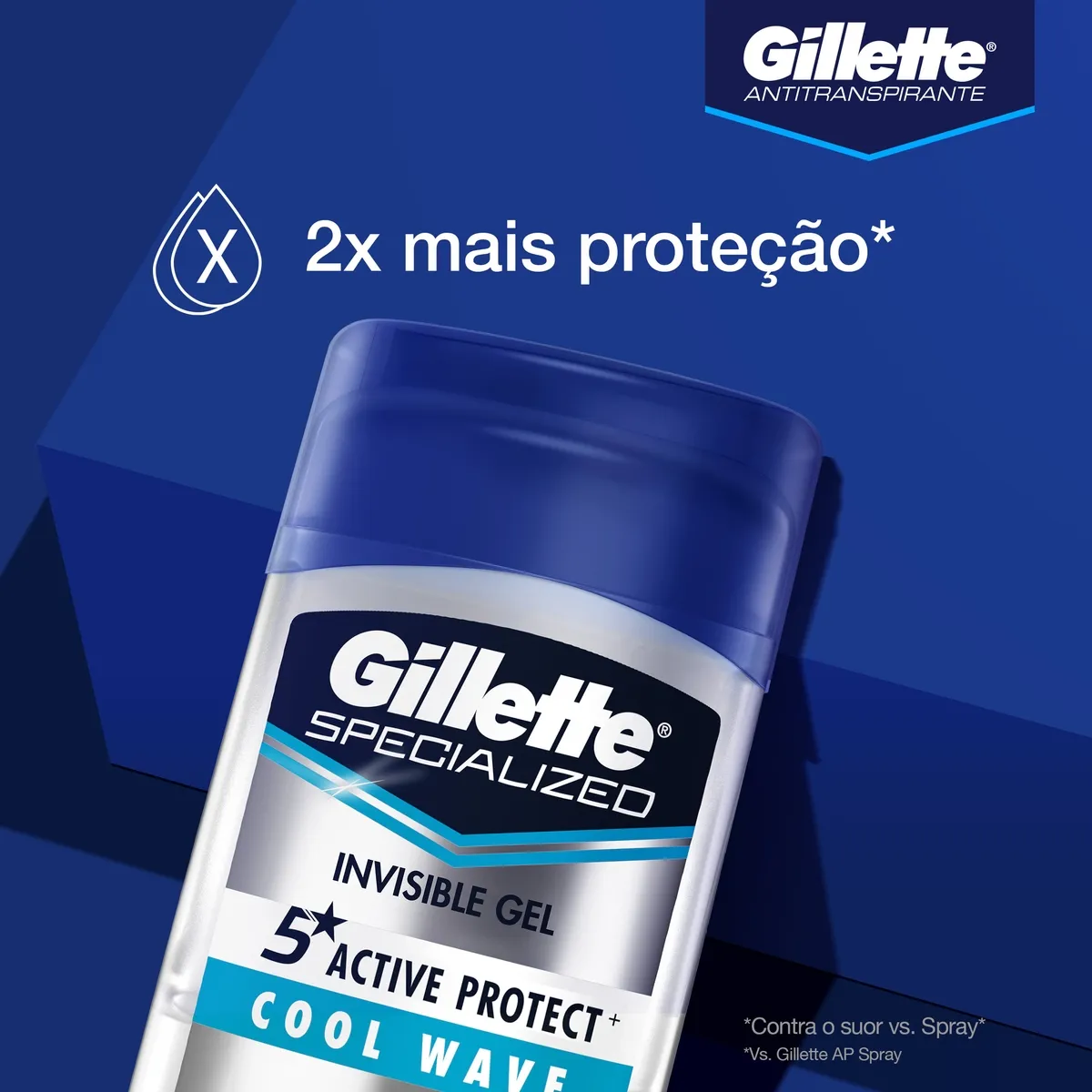 Desodorante Antitranspirante Gillette Specialized Cool Wave Gel Stick 45g — foto 4