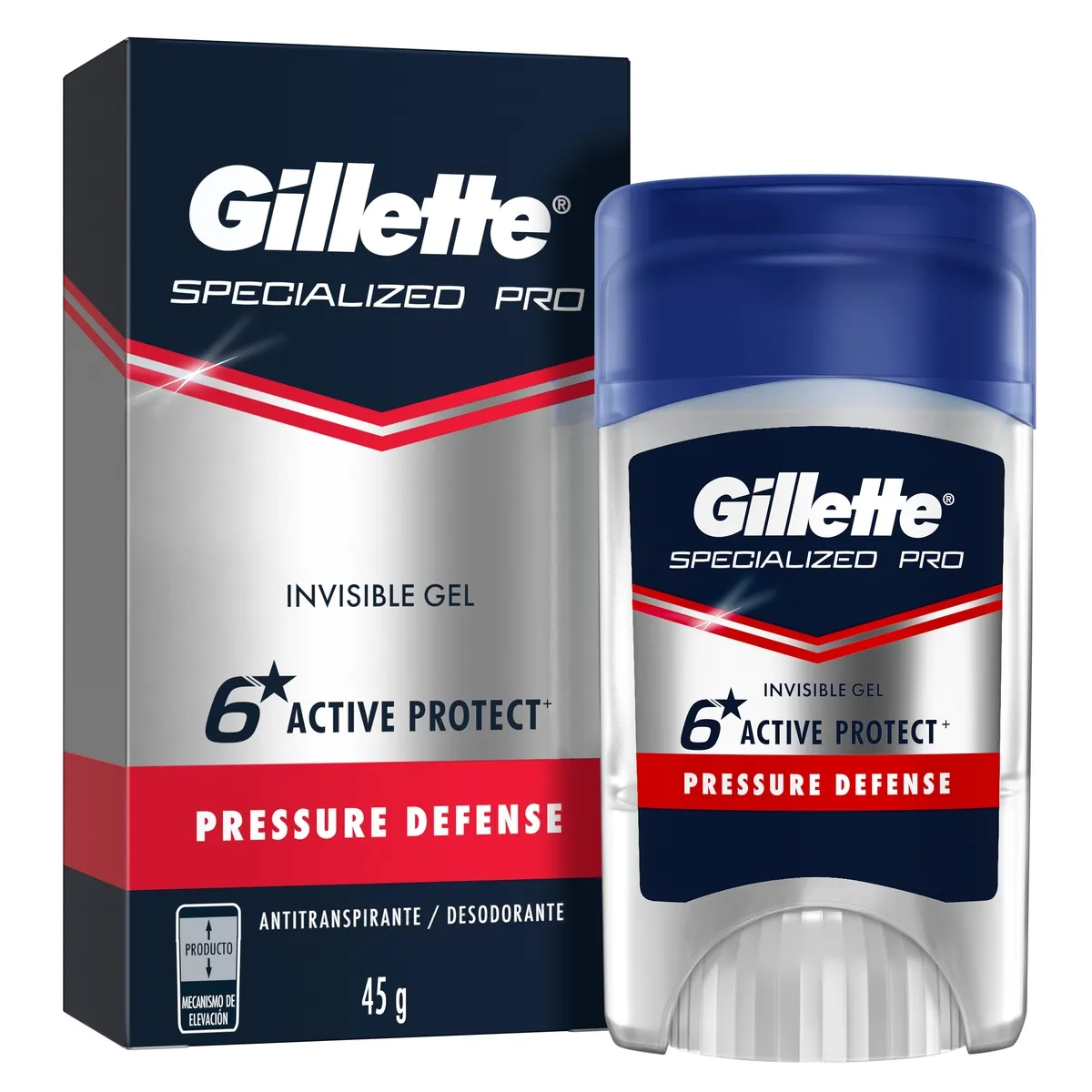 Desodorante Antitranspirante Gillette Specialized Pro Pressure Defense Gel Stick 45g