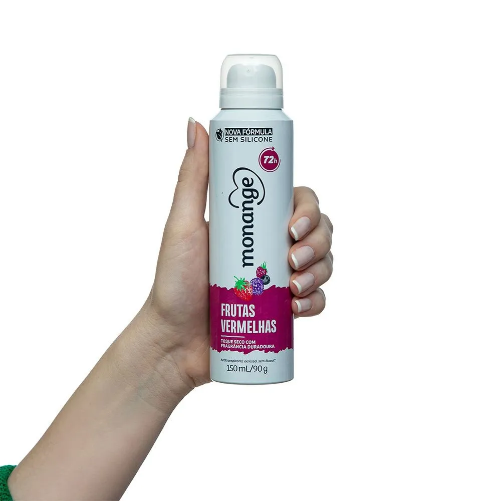 Desodorante Antitranspirante Monange Frutas Vermelhas 72h Aerossol 150ml — foto 2