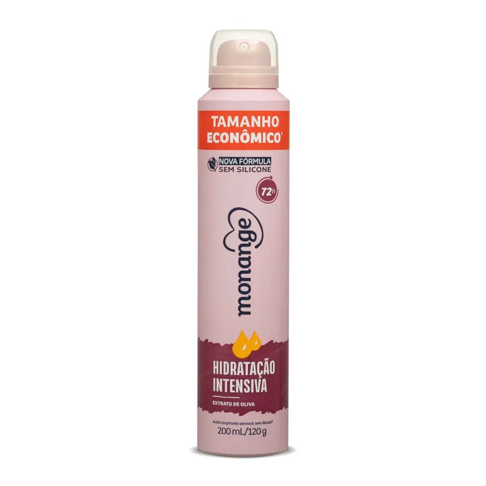 Desodorante Antitranspirante Monange Hidratação Intensiva 72h Aerossol 200ml