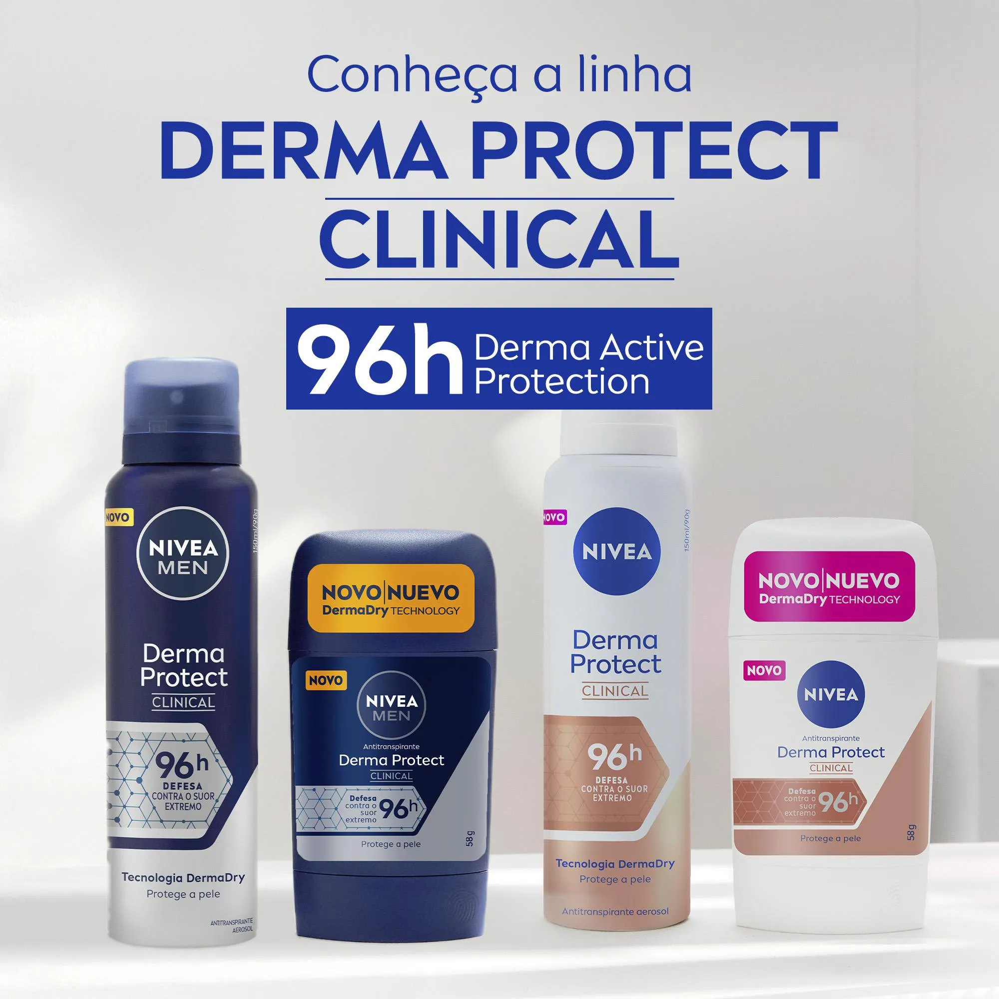 Desodorante Antitranspirante Nivea Derma Protect Clinical 96h Stick 54g — foto 8
