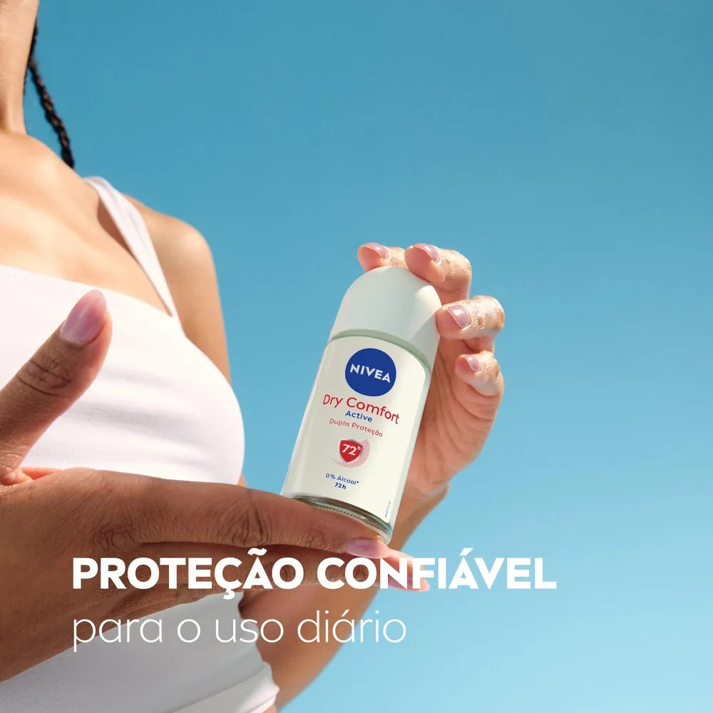 Desodorante Antitranspirante Nivea Dry Comfort Active 72h Roll-On 50ml — foto 4