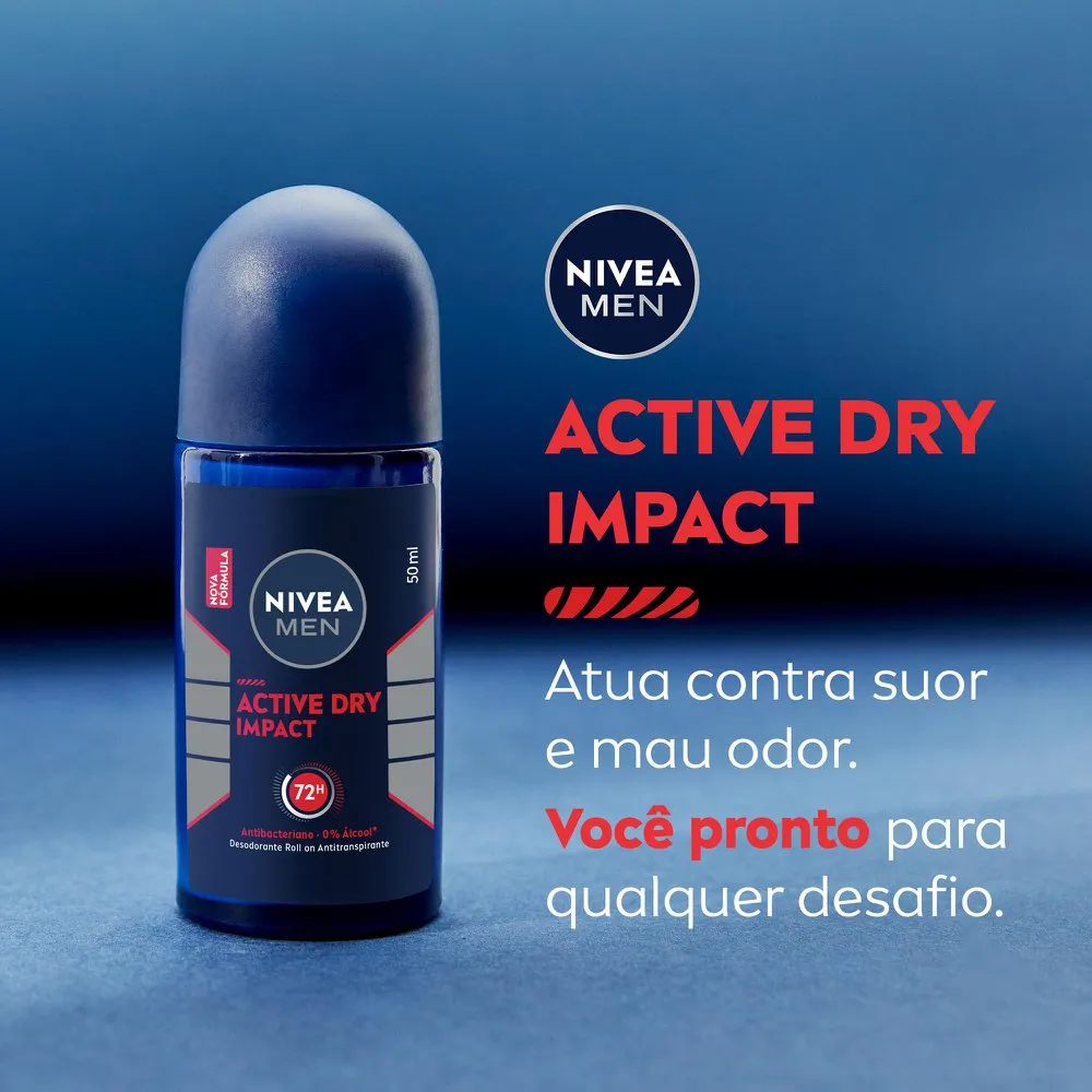 Desodorante Antitranspirante Nivea Men Dry Impact 48h Roll-On 50ml — foto 2
