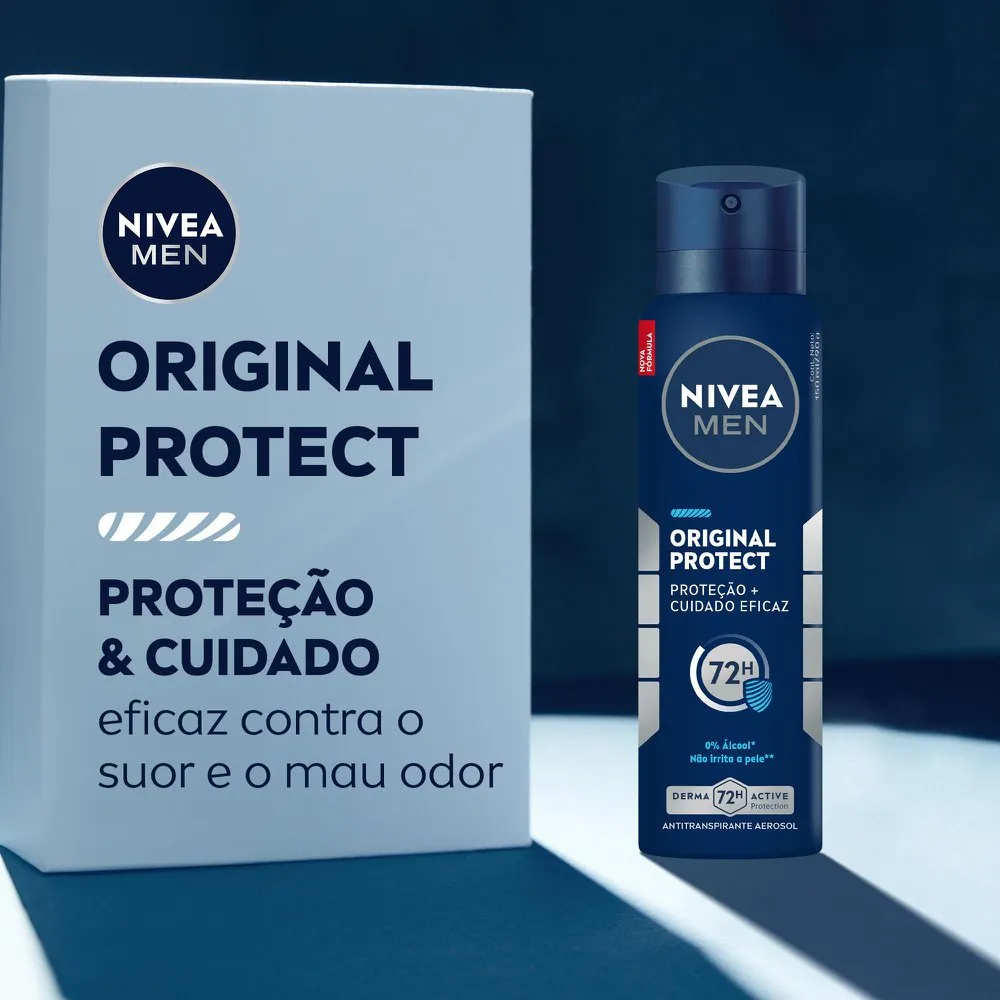 Desodorante Antitranspirante Nivea Men Original Protect 72h Aerossol 150ml — foto 2