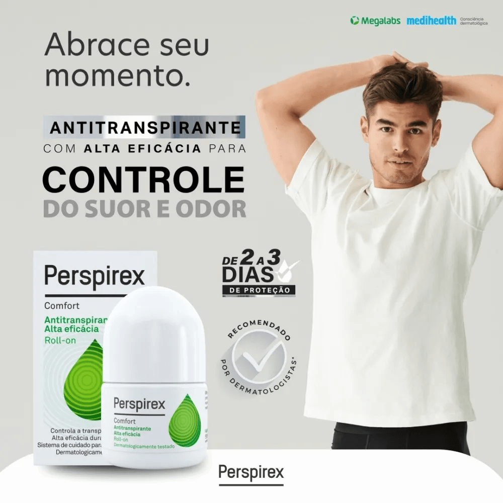 Desodorante Antitranspirante Perspirex Comfort Sem Perfume Roll-On 20ml — foto 4