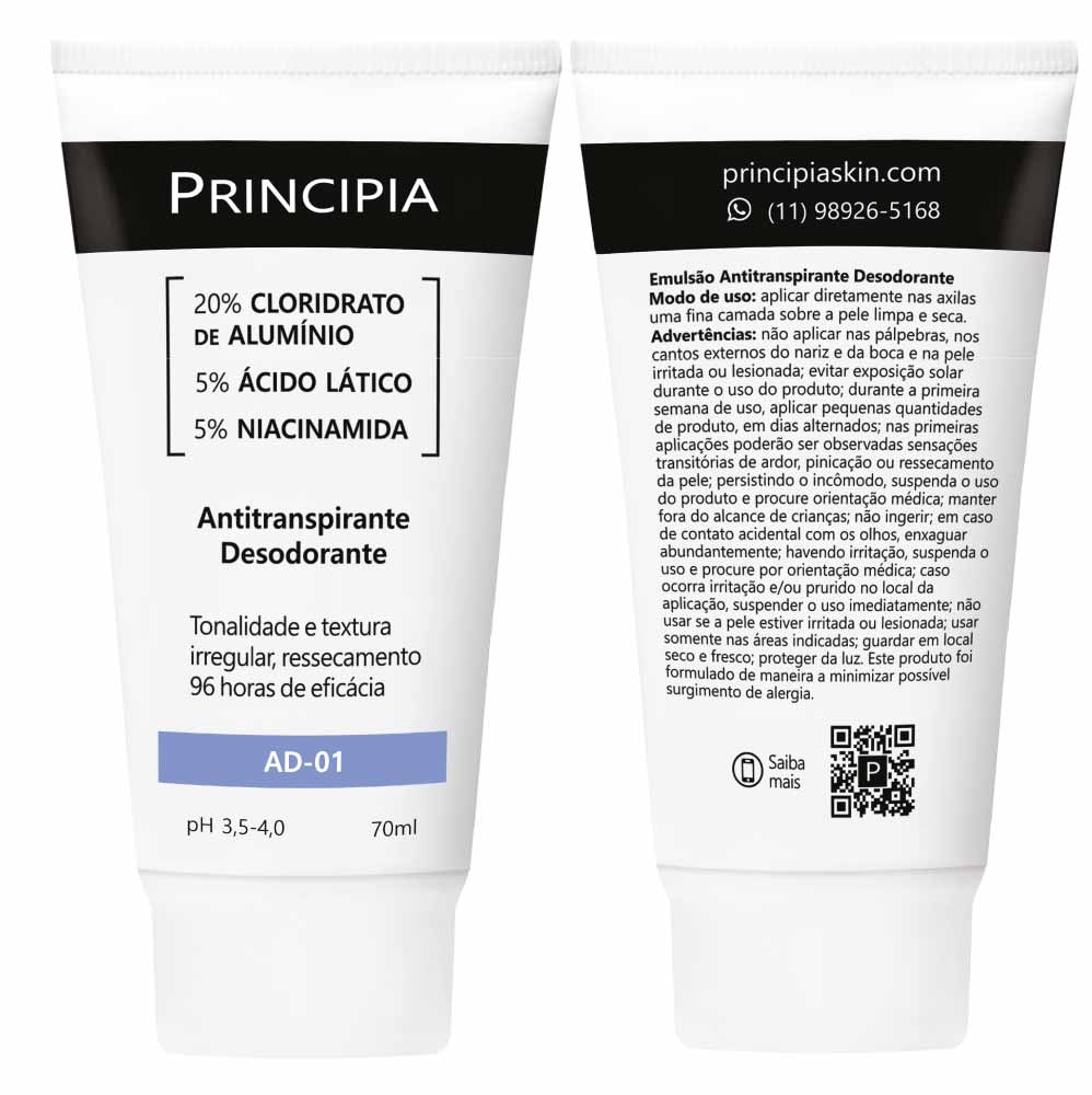 Desodorante Antitranspirante Principia AD-01 Creme 70ml — foto 3