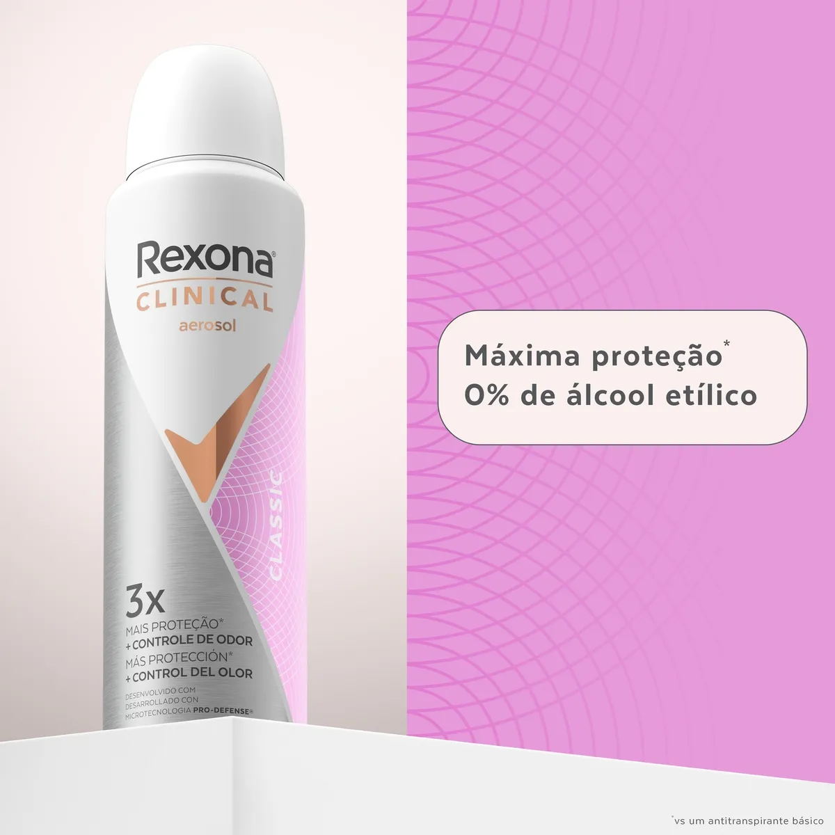 Desodorante Antitranspirante Rexona Clinical Classic 96h Aerossol 150ml — foto 5