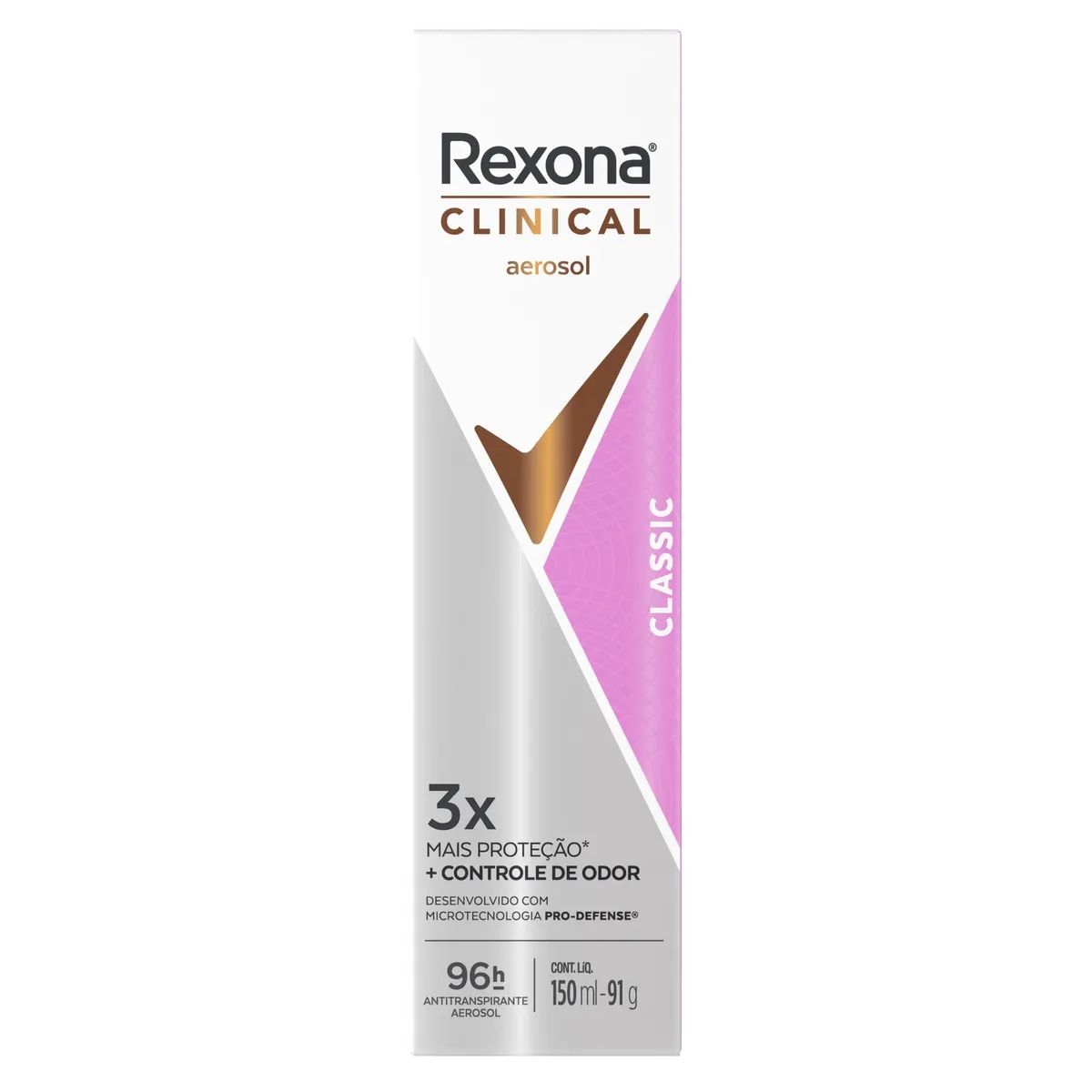 Desodorante Antitranspirante Rexona Clinical Classic 96h Aerossol 150ml — foto 2