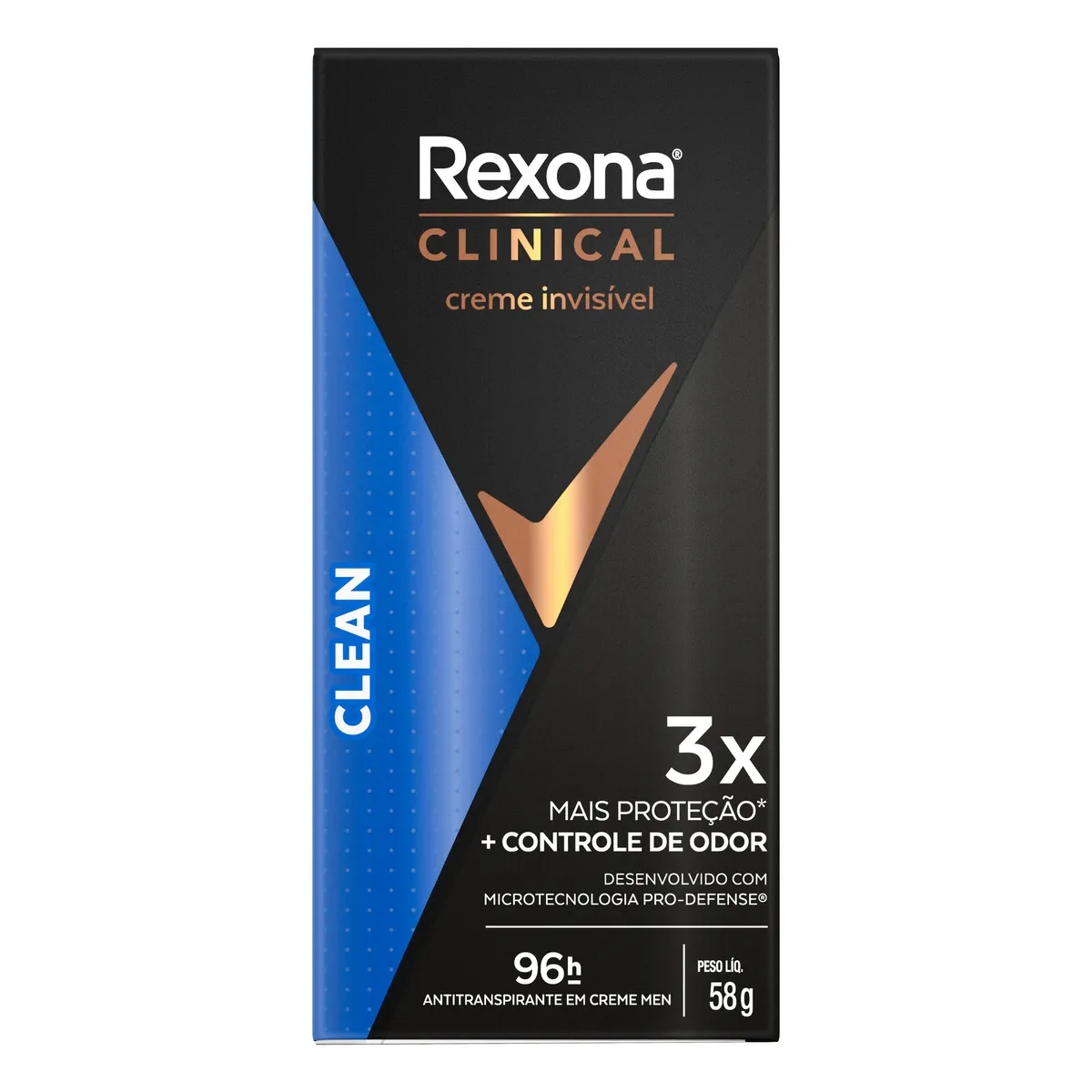 Desodorante Antitranspirante Rexona Clinical Clean 96h Creme 58g — foto 2