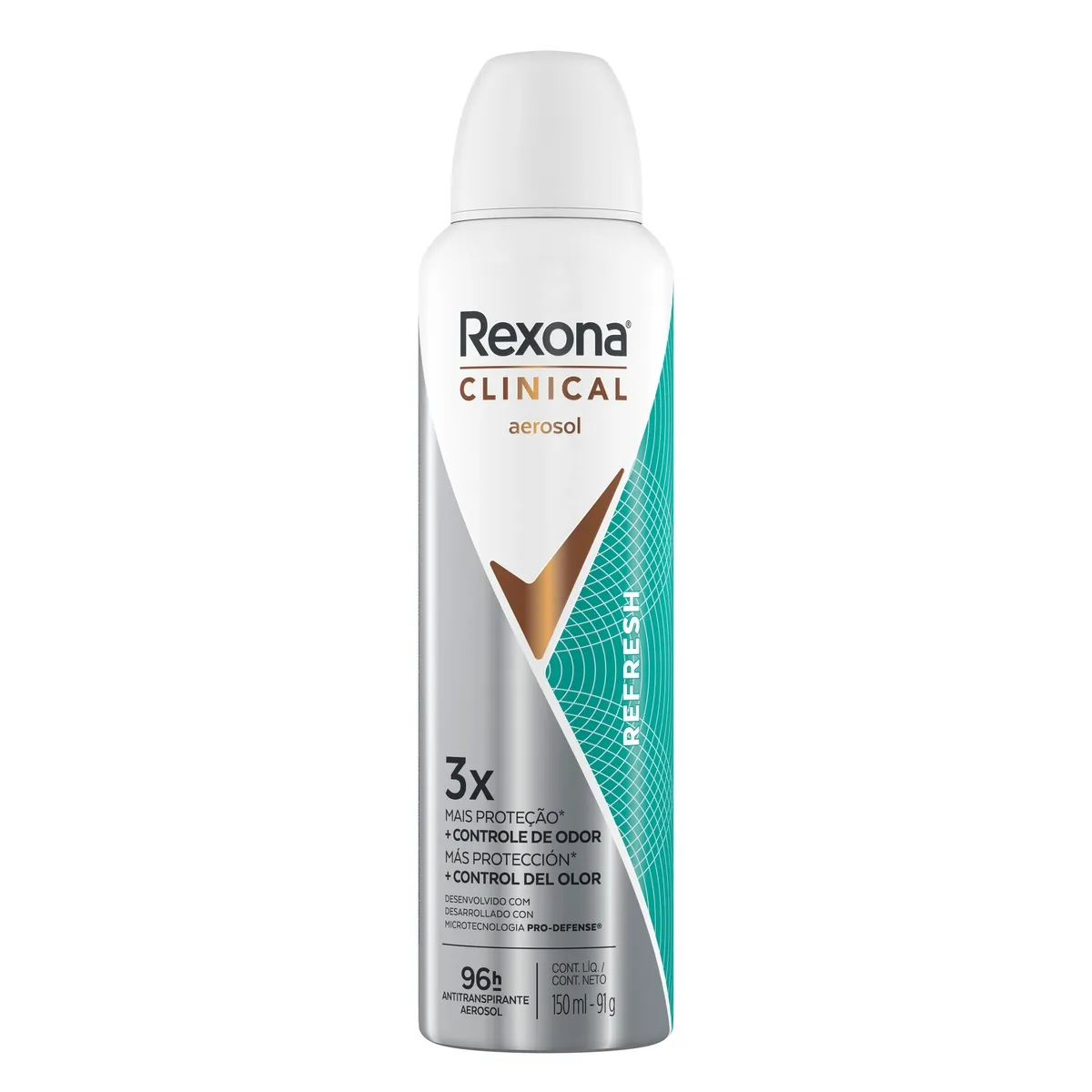 Desodorante Antitranspirante Rexona Clinical Refresh 96h Aerossol 150ml — foto 2