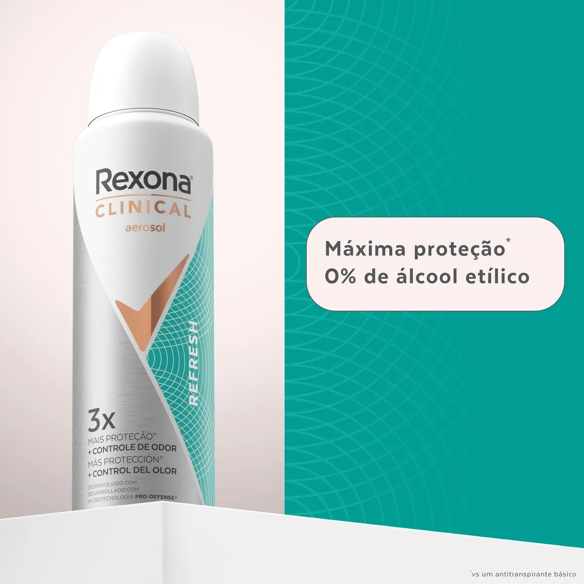 Desodorante Antitranspirante Rexona Clinical Refresh 96h Aerossol 150ml — foto 5
