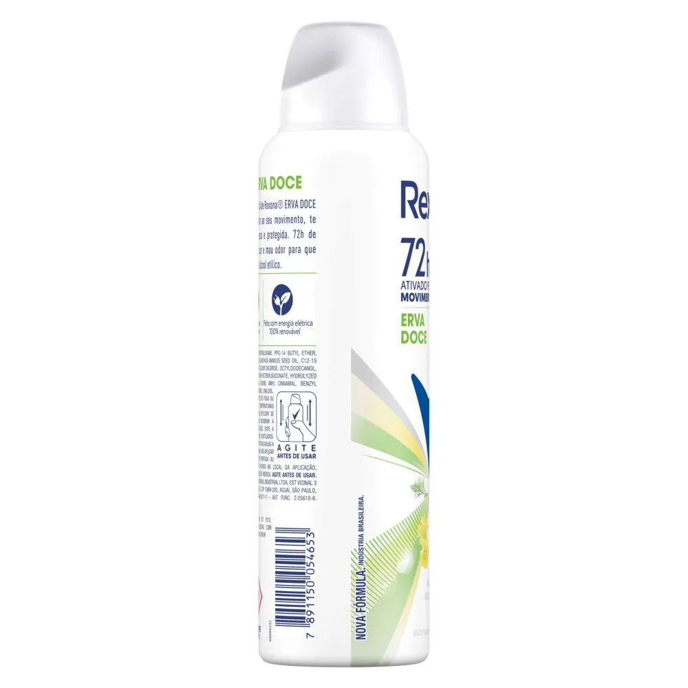 Desodorante Antitranspirante Rexona Erva Doce 72h Aerossol150ml — foto 6