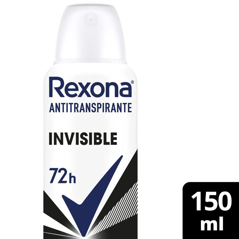 Desodorante Antitranspirante Rexona Invisible 72h Aerossol 150ml