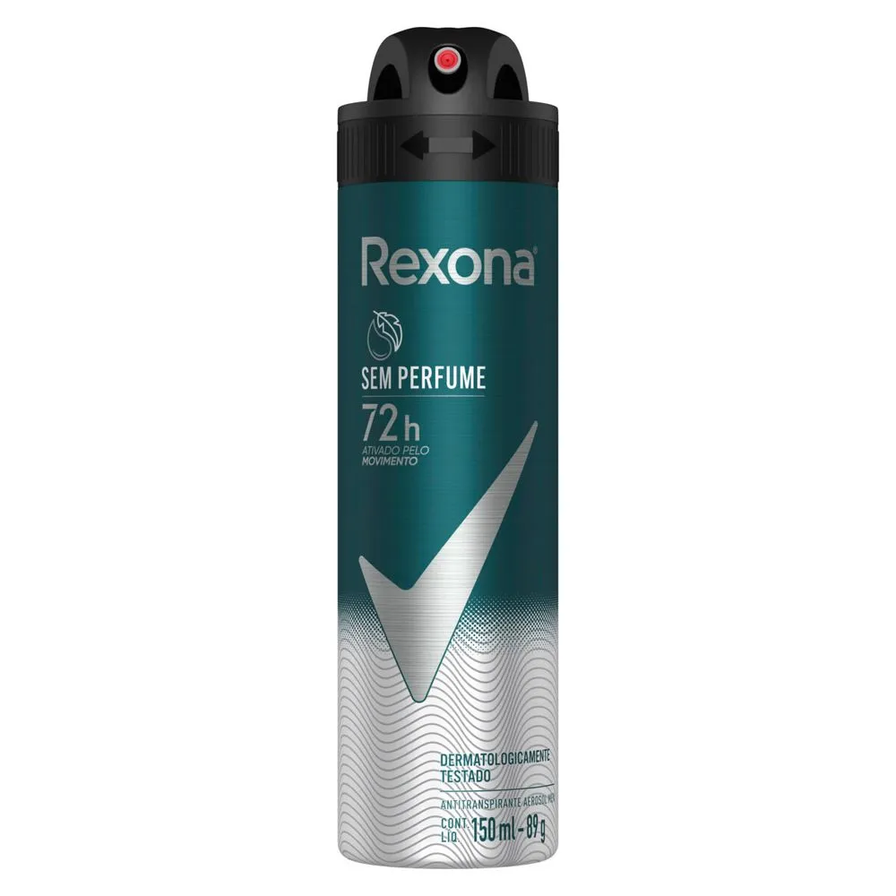 Desodorante Antitranspirante Rexona Men Sem Perfume 72h Aerossol 150ml — foto 2