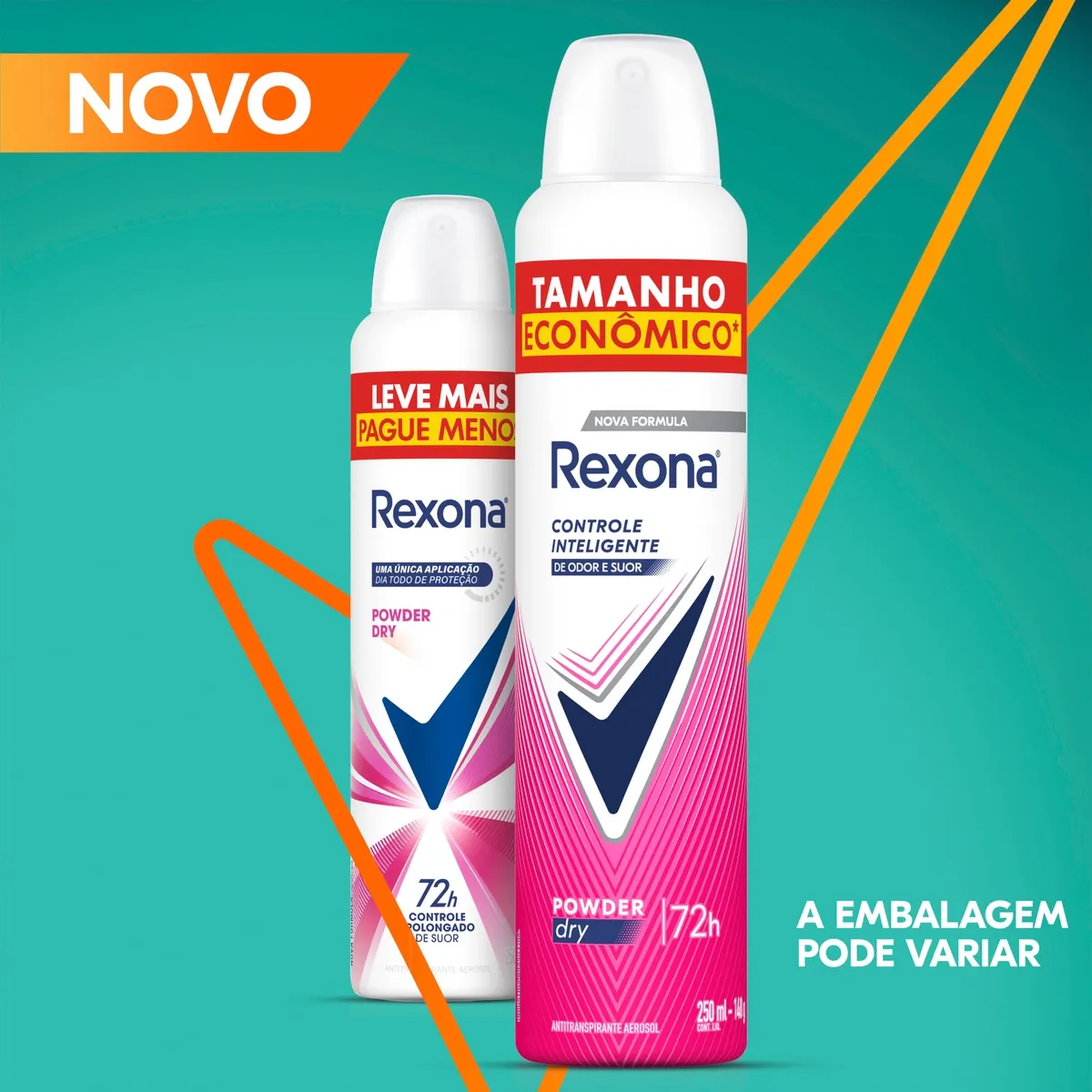 Desodorante Antitranspirante Rexona Powder Dry 72h Aerossol 250ml — foto 5