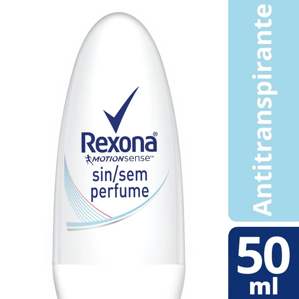 Desodorante Antitranspirante Rexona Sem Perfume 48h Roll-On 50ml