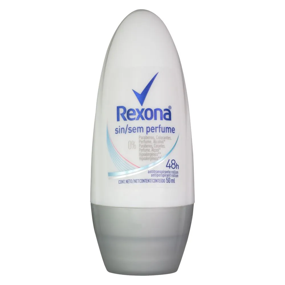 Desodorante Antitranspirante Rexona Sem Perfume 48h Roll-On 50ml — foto 2