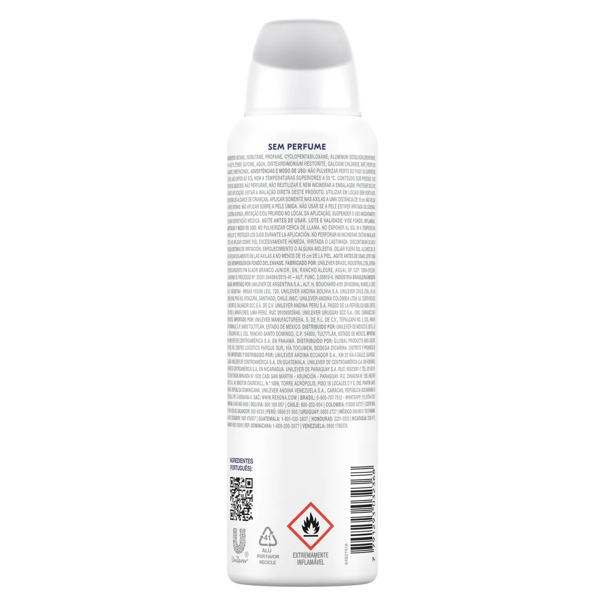 Desodorante Antitranspirante Rexona Sem Perfume 72h Aerossol 150ml — foto 3
