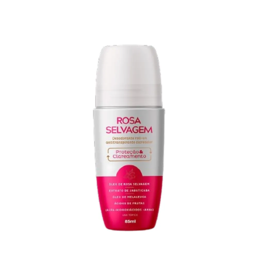 Desodorante Antitranspirante Rosa Selvagem Clareador 48h Roll-On 85ml