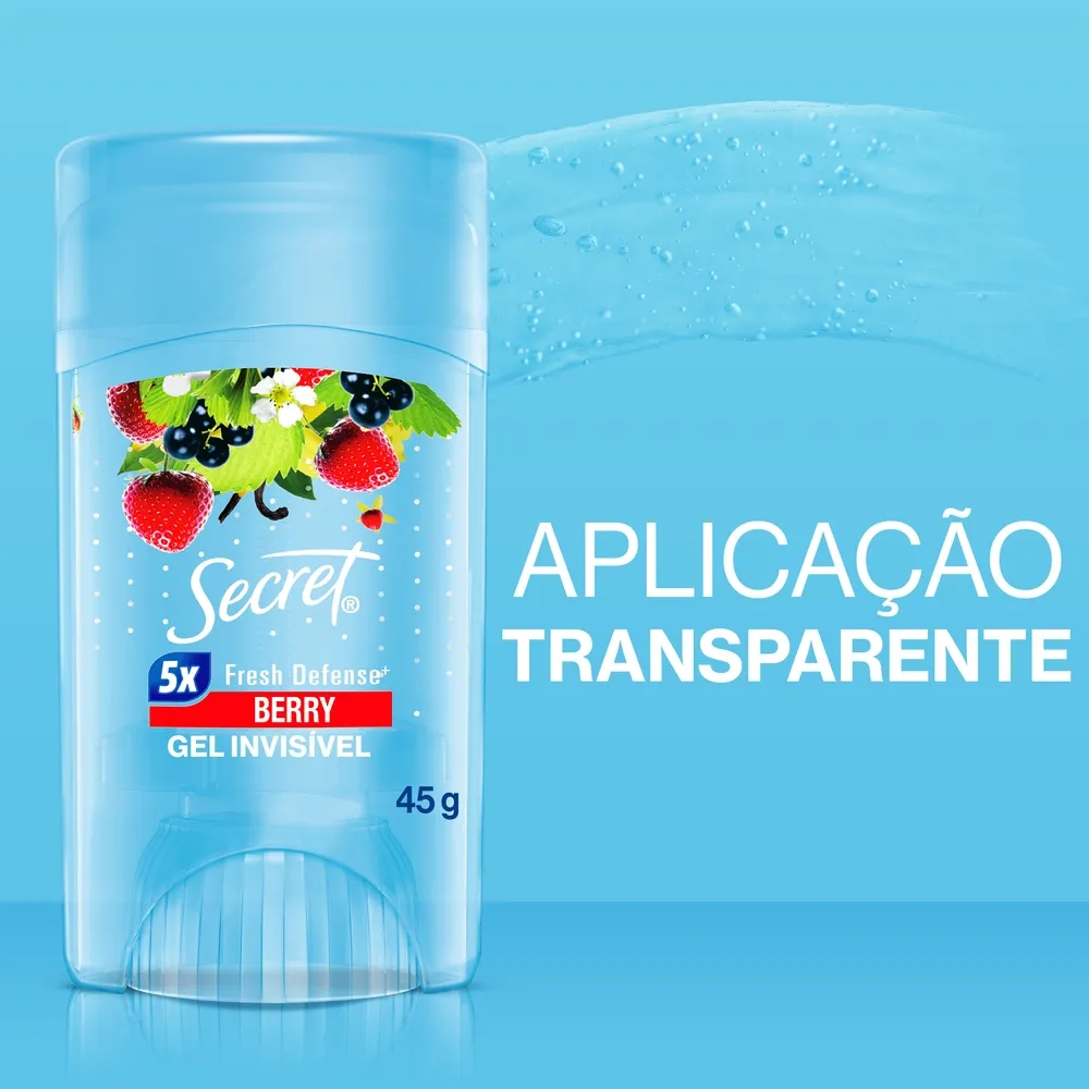Desodorante Antitranspirante Secret Berry Gel Stick 45g — foto 2