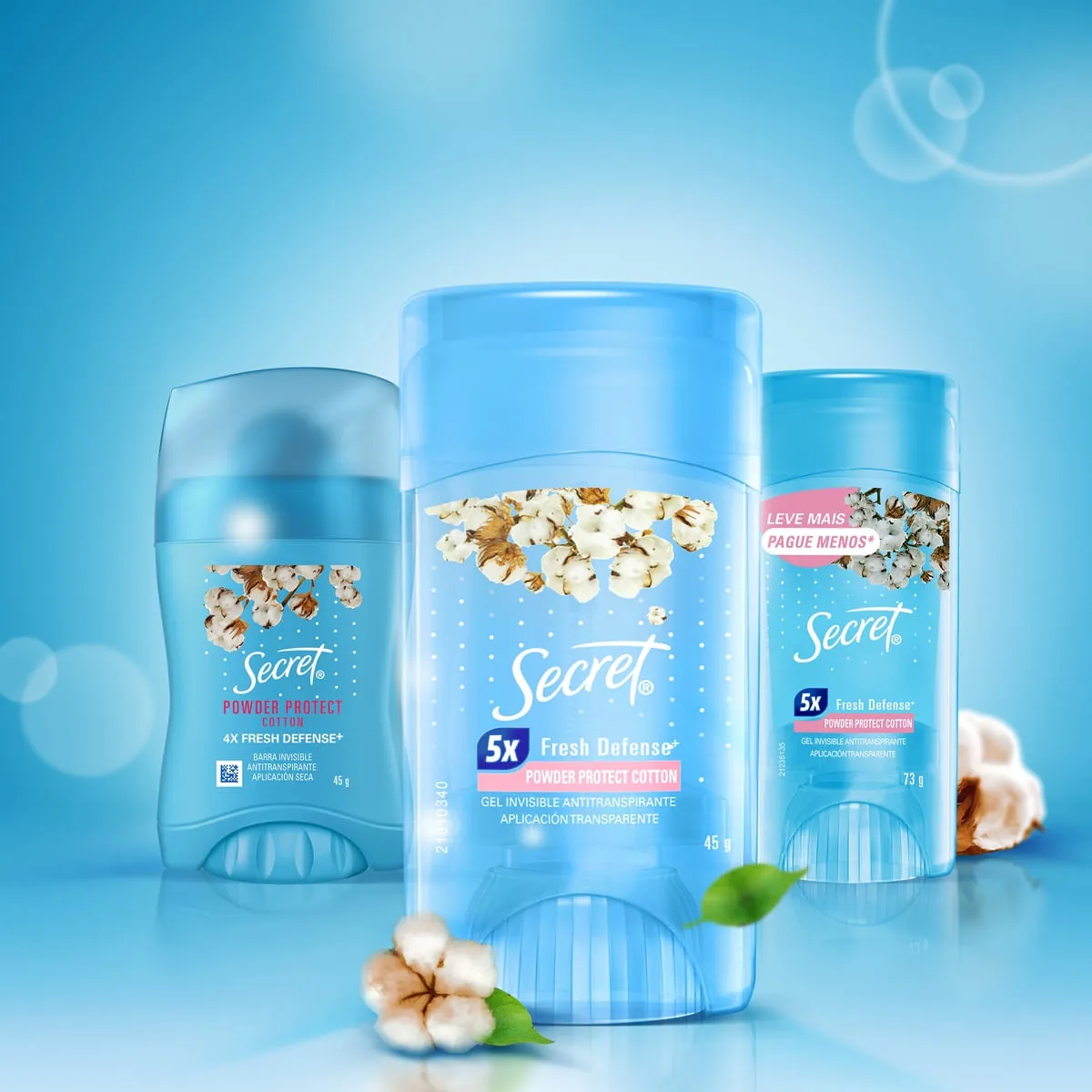 Desodorante Antitranspirante Secret Gel Invisivel Powder Protect Cotton 73g — foto 10