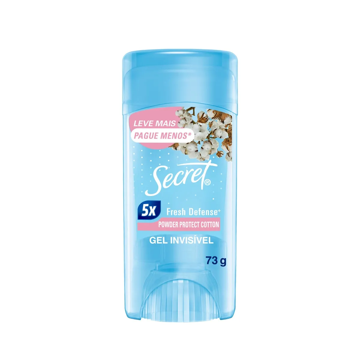 Desodorante Antitranspirante Secret Gel Invisivel Powder Protect Cotton 73g