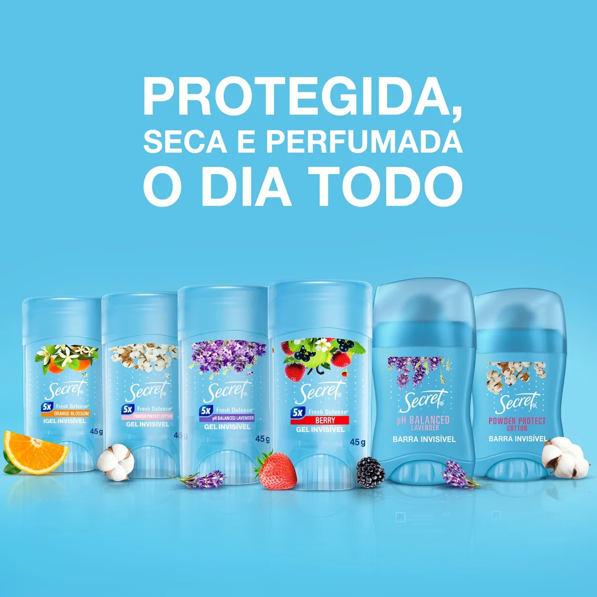 Desodorante Antitranspirante Secret pH Balanceado Lavanda Gel Stick 45g — foto 8