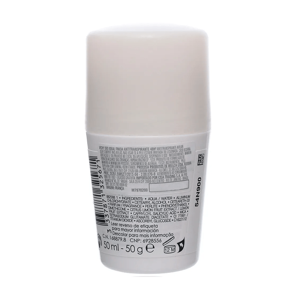 Desodorante Antitranspirante Vichy Ideal Finish 48h Roll-On 50ml — foto 2