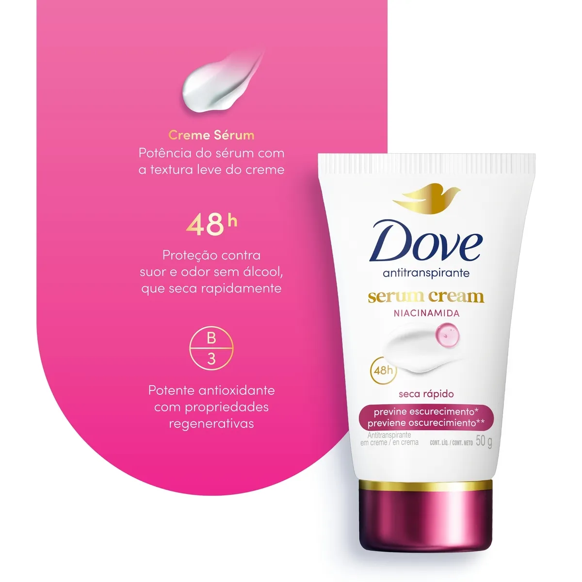 Desodorante Dove Creme Sérum Previne Escurecimento 50g — foto 6