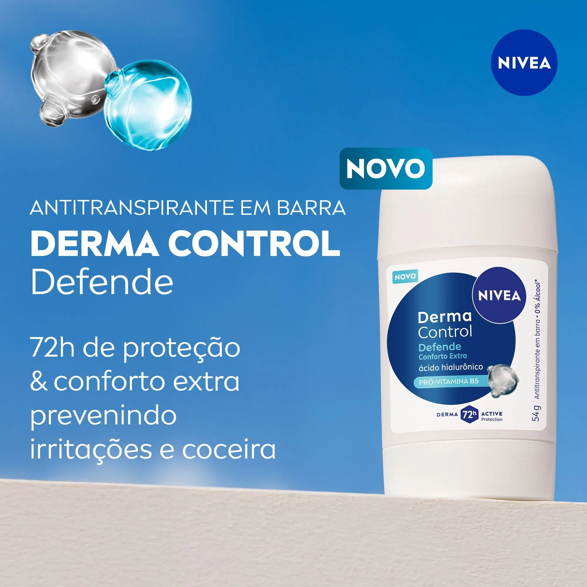 Desodorante Nivea Antitranspirante Derma Control 72h Stick 54g — foto 3