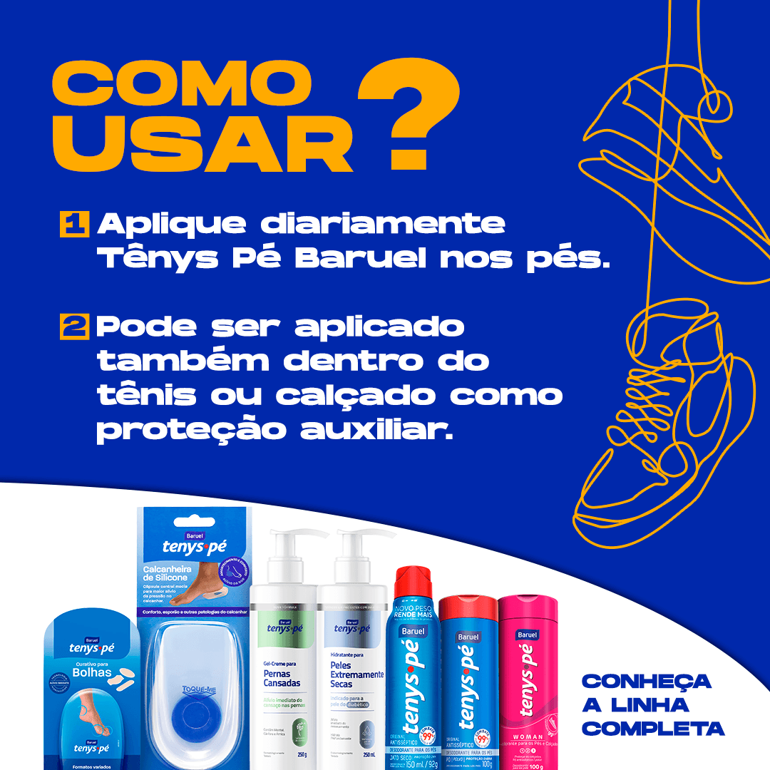 Desodorante para os Pés Tenys Pé Woman Antisséptico Pó 100g — foto 2